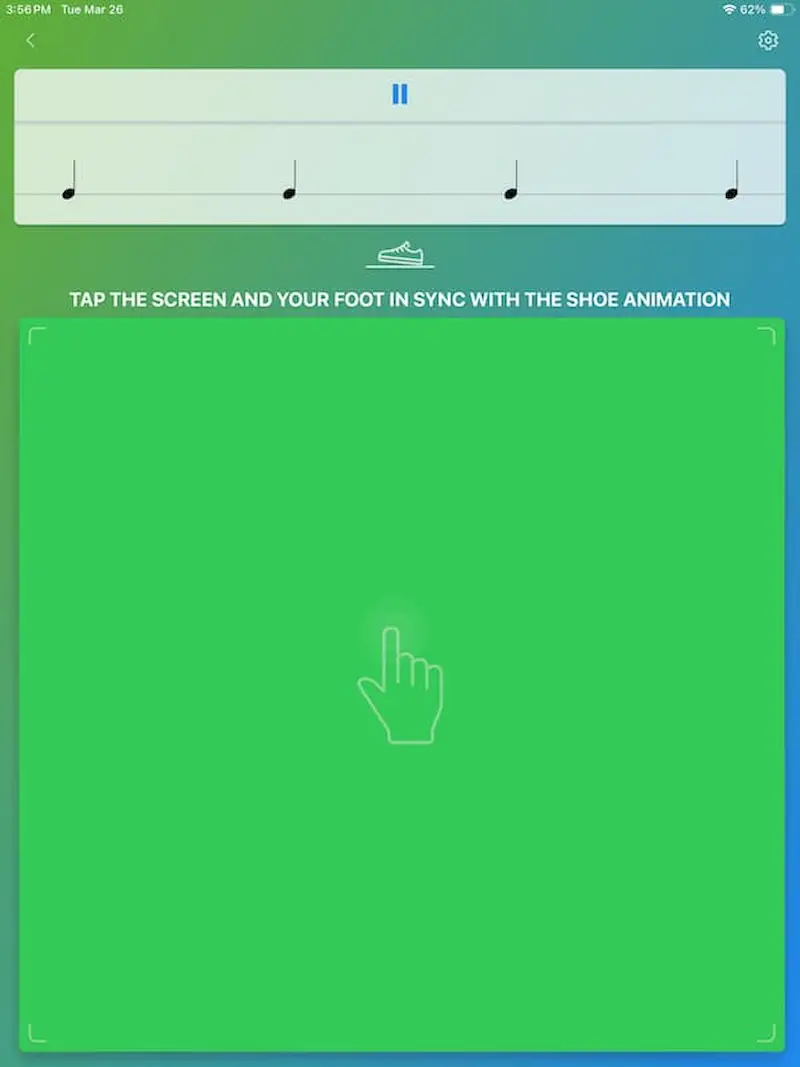 Rhythm Trainer iPad Game level 1 quarter notes